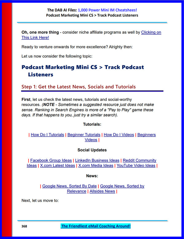 Podcast Tracking Example